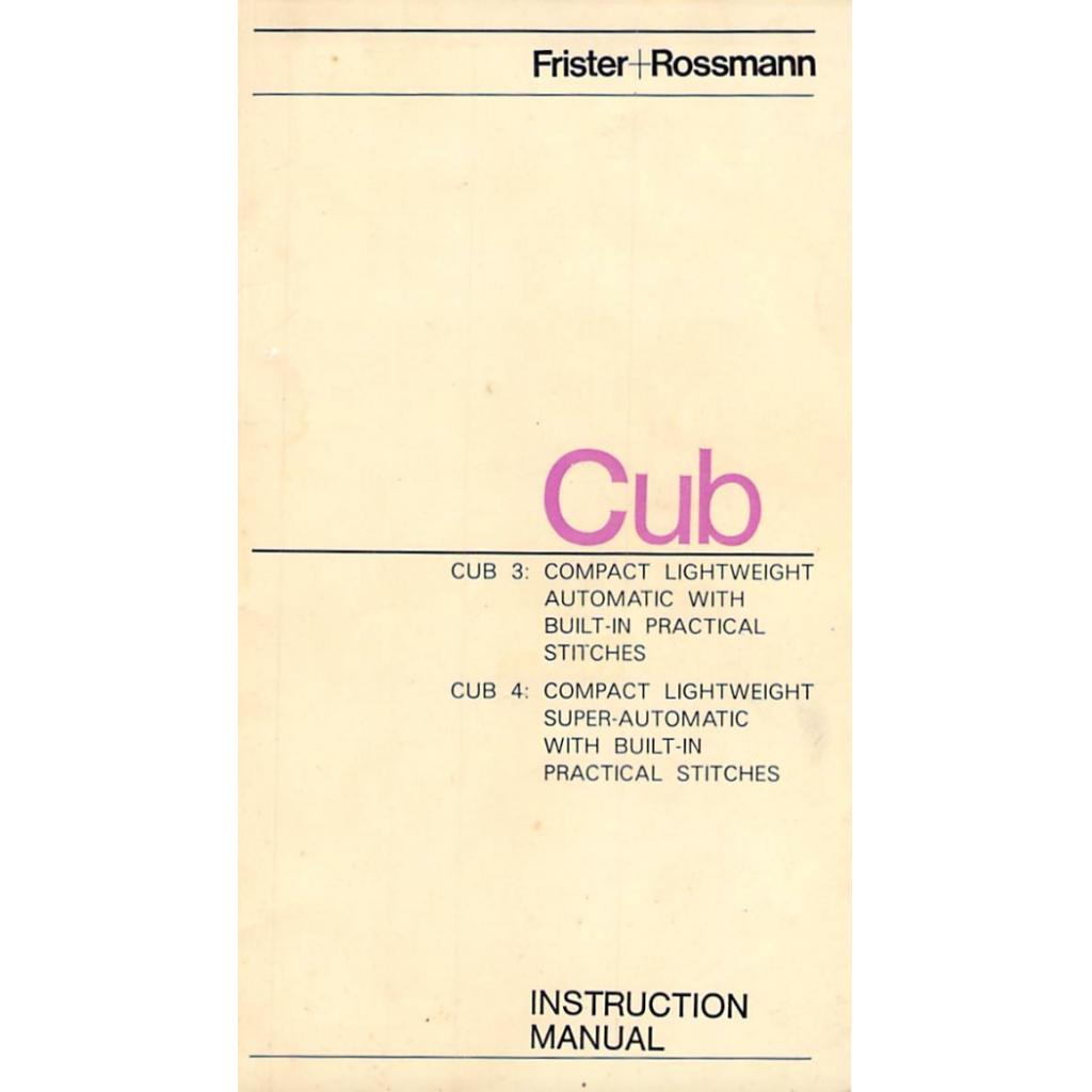 Frister rossmann cub 7 instruction manual