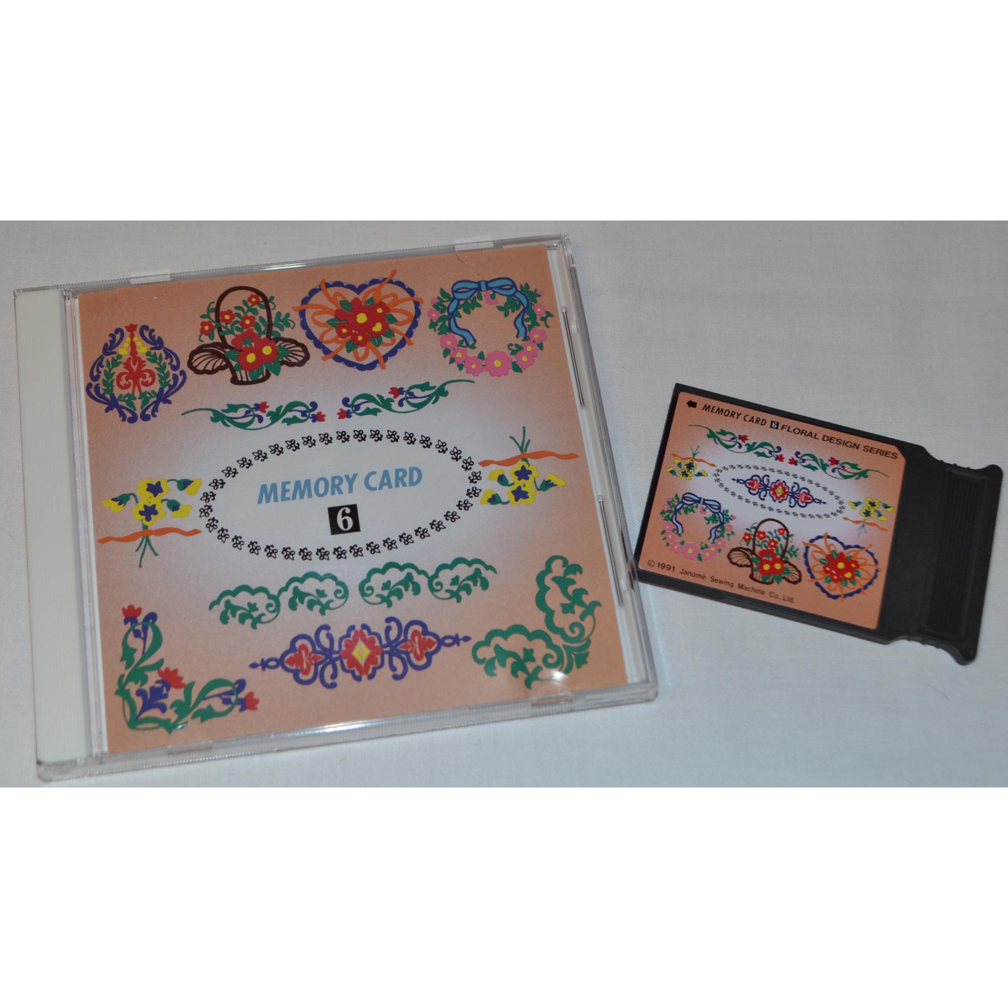 JANOME Embroidery Card No. 6 FLORAL