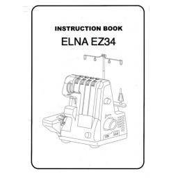 ELNA EZ34 Overlocker Instruction Manual (Printed)