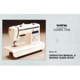 BROTHER Compal Star Model 732 (Convertible) Instruction Manual (Printed)