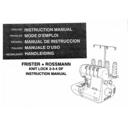 FRISTER + ROSSMANN Knit Lock 2-3-4 Instruction Manual (Printed)