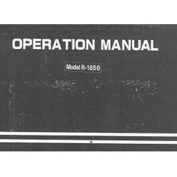 TOYOTA 1850 Instruction Manual (Printed)