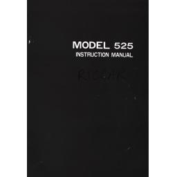 RICCAR Reliant 525 Instruction Manual (Printed)