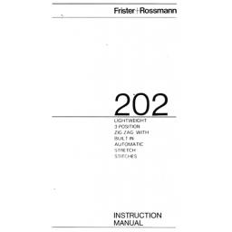 Frister + Rossmann 202 Instruction Manual (Printed)