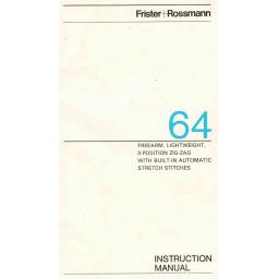 FRISTER + ROSSMANN Model 64 Instruction Manual (Printed)