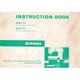BERNINA 700 & 710 INSTRUCTION MANUAL (Printed)