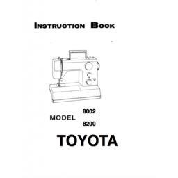 TOYOTA 8002 & 8200 Instruction Manual (Printed)