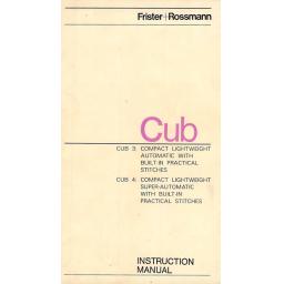 FRISTER + ROSSMANN Cub 3 & Cub 4 (Integral Tension) Instruction Manual (Download)