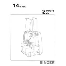 SINGER 14U32A Overlocker Instruction Manual (Printed)