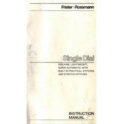 FRISTER + ROSSMANN Model SINGLE DIAL Instruction Manual (Download)