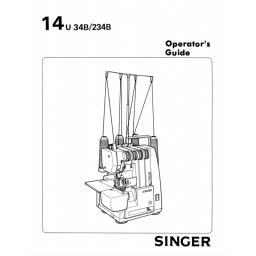 SINGER 14U34B & 234B Overlocker Instruction Manual (Printed)