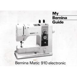 BERNINA 910 INSTRUCTION MANUAL (Printed)