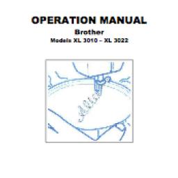 BROTHER XL3010 & XL3022 Instruction Manual (Download)