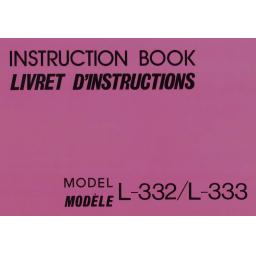 NEW HOME L-332 &333 Instruction Manual (Printed)