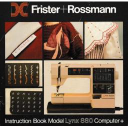 Frister + Rossmann Lynx 880 Instruction Manual (Printed)