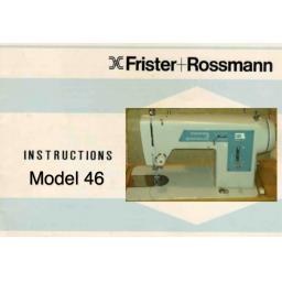 Frister + Rossmann Model 46 Instruction Manual (Printed)