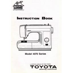 TOYOTA Model 4070 Series Instruction Manual (Printed)