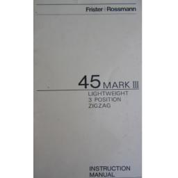 FRISTER + ROSSMANN Model 45 Mark IV Instruction Manual (Printed)