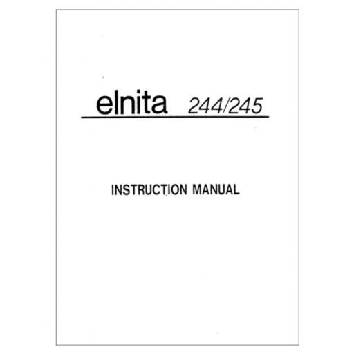 ELNA Elnita 244 & 245 Instruction Manual (Printed)