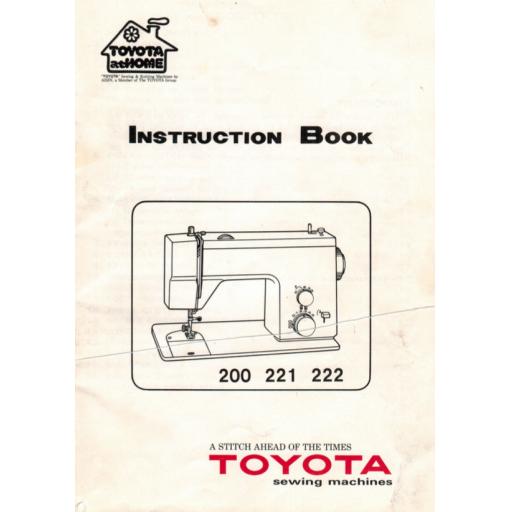 TOYOTA Models 200, 221 & 222 Instruction Manual (Printed)