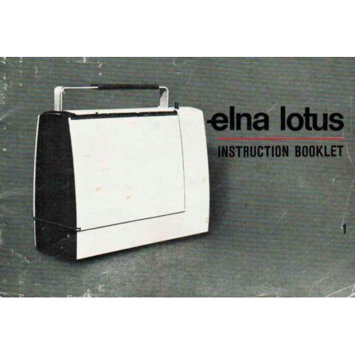 ELNA Lotus SP Instruction Booklet & Sewing Guide (Download)