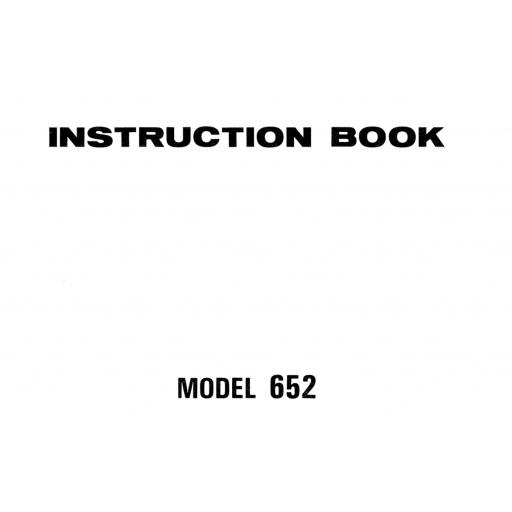 NEW HOME My Style 16 (Model 652)  IInstruction Manual (Printed)