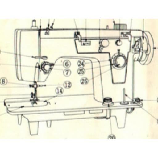 JONES BROTHER Machine (with Auto Buttonhole and Blind Hem ) Instructions (Download)