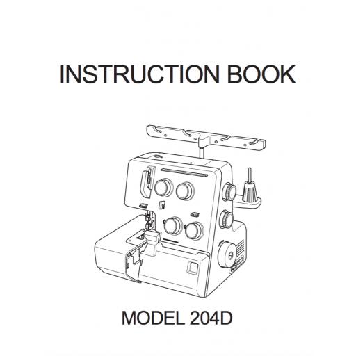 MY LOCK 204D Overlocker Instruction Manual (Printed)