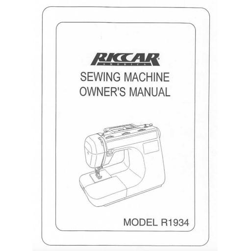 Riccar Model 1934 Instruction Manual (Download)