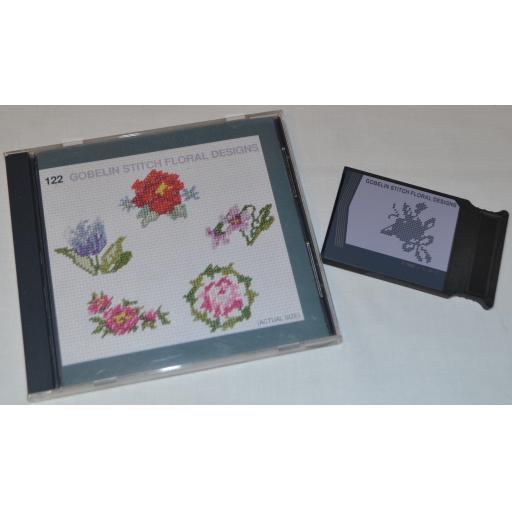 JANOME Embroidery Card No. 122 - GOBELIN STITCH FLORAL