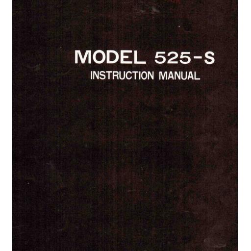RICCAR 525 (525-S) Instruction Manual (Download)