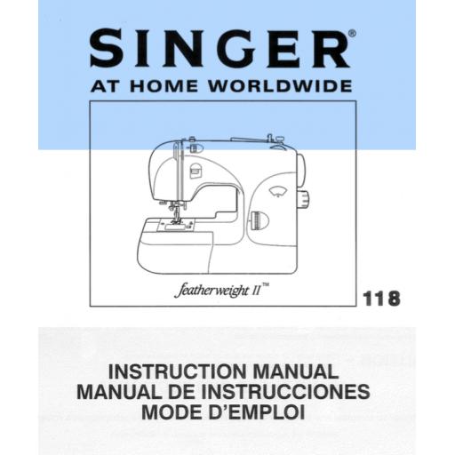 SINGER Featherweight II (118) Instruction Manual (printed copy)