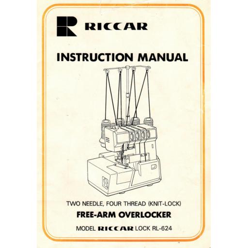 RICCAR Lock RL-624 Overlocker Instruction Manual (Printed)