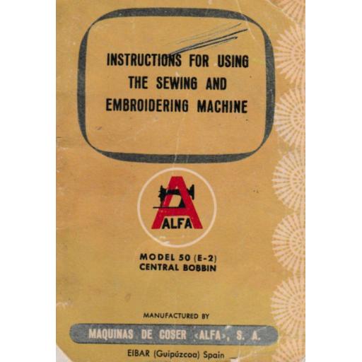 ALFA Model 50 (E-2) Instruction Manual (Printed)