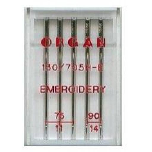 ORGAN Sewing Machine Needles Embroidery Assorted