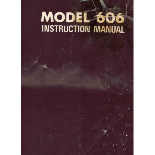 Riccar Model 606 Instruction Manual (Printed)