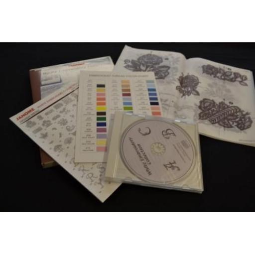 JANOME WHITE EMBROIDERY COLLECTION EMB DESIGN CD