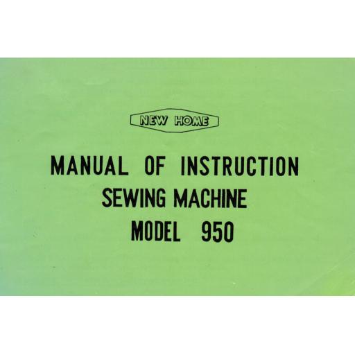 NEW HOME 950 Instruction Manual (Download)