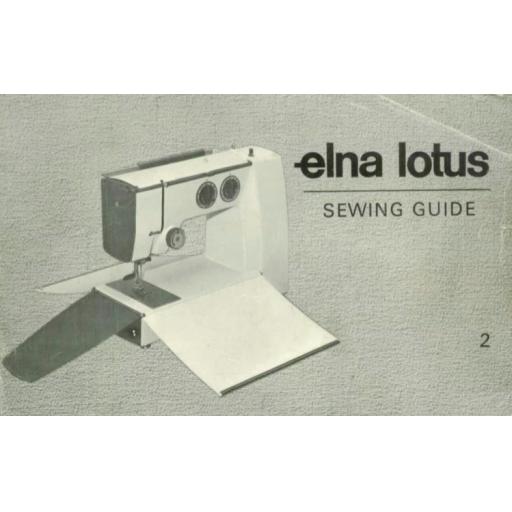 ELNA Lotus ZZ Instruction Booklet & Sewing Guide (Download)