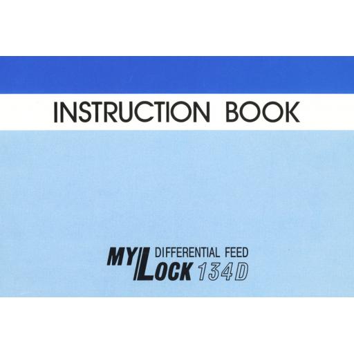 MY LOCK 134D Overlocker Instruction Manual (Printed)
