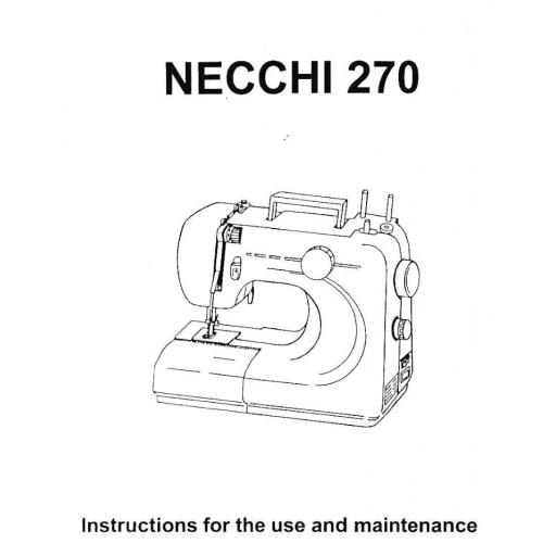NECCHI Sylvia 270 Instruction Manual (Printed)