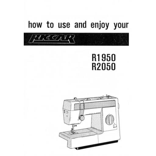 Riccar Model 1950 & 2050 Instruction Manual (Download)
