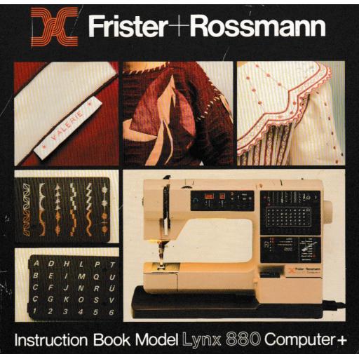 Frister + Rossmann Lynx 880 Instruction Manual (Printed)
