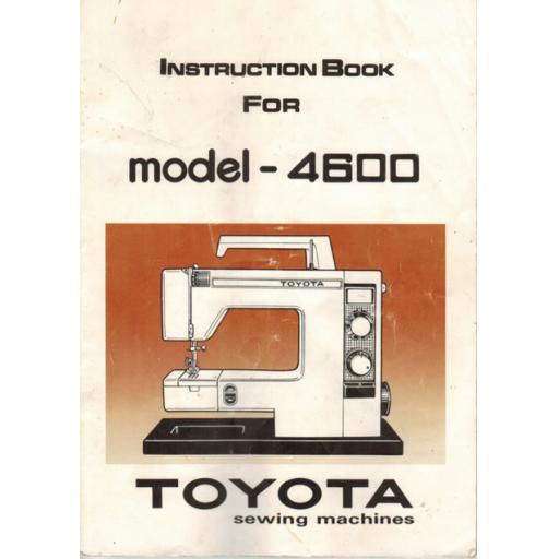 TOYOTA Model 4600 Instruction Manual (Printed)
