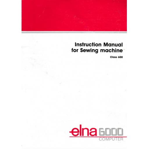ELNA 6000 Instruction Booklet (Printed)