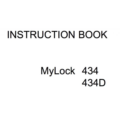 MY LOCK 434 & 434D Overlocker Instruction Manual (Printed)