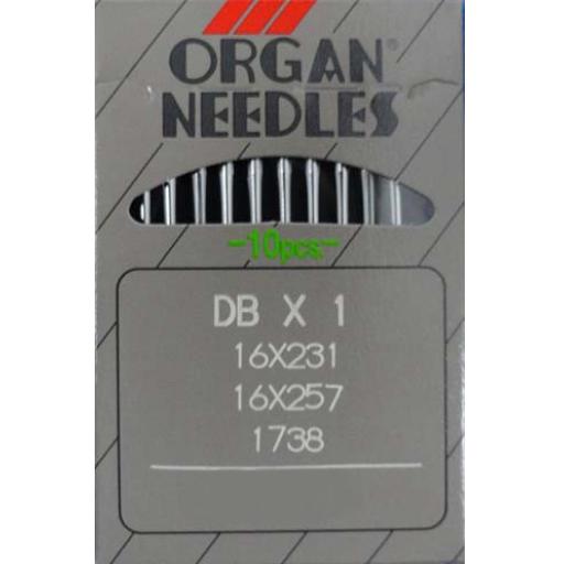 ORGAN Sewing Machine Needles Round Shank DBx1 Size 90/14 Pack of 10
