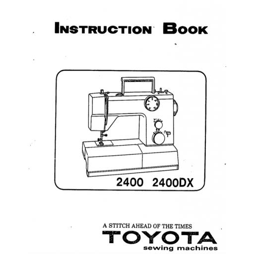 TOYOTA 2400 (2400DX) Instruction Manual (Printed)