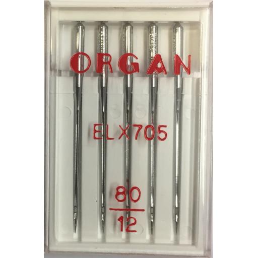 ORGAN Sewing Machine Needles EL x 705 Coverstitch Size 80 (12)